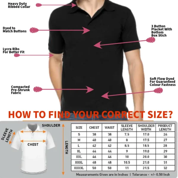 Navy Breeze Men's Cotton Polo T-Shirt