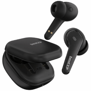 BeatXP Echo XPODS Bluetooth True Wireless Ear Buds with 70H Playtime, Quad Mic ENC, Gaming Mode with 40ms Low Latency, Type C Earphone, 11mm Drivers, IPX5, BT 5.3, Touch Control (Black)