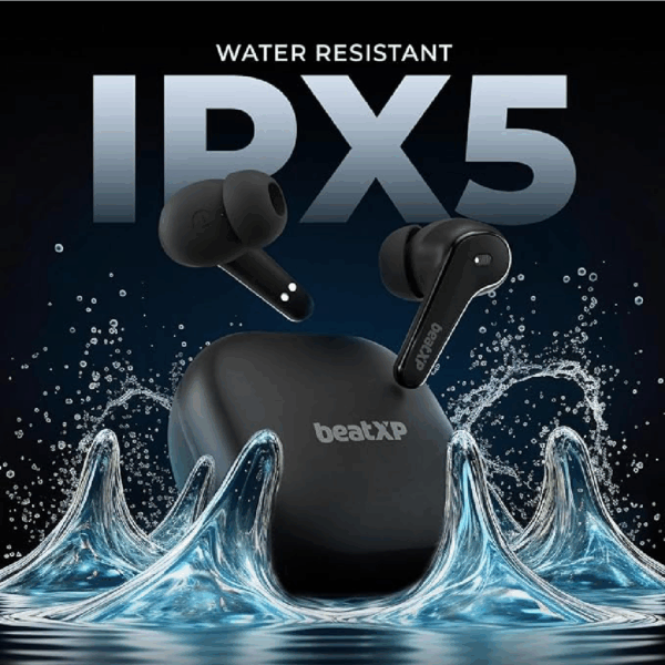 BeatXP Echo XPODS Bluetooth True Wireless Ear Buds with 70H Playtime, Quad Mic ENC, Gaming Mode with 40ms Low Latency, Type C Earphone, 11mm Drivers, IPX5, BT 5.3, Touch Control (Black)